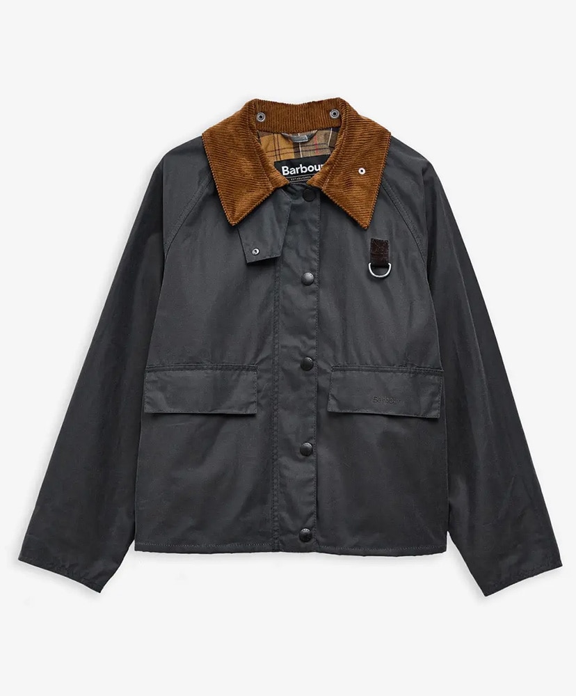 Women's Spey Waxed Jacket(10(WOMEN) Black×Cardinal/BLK): Barbour