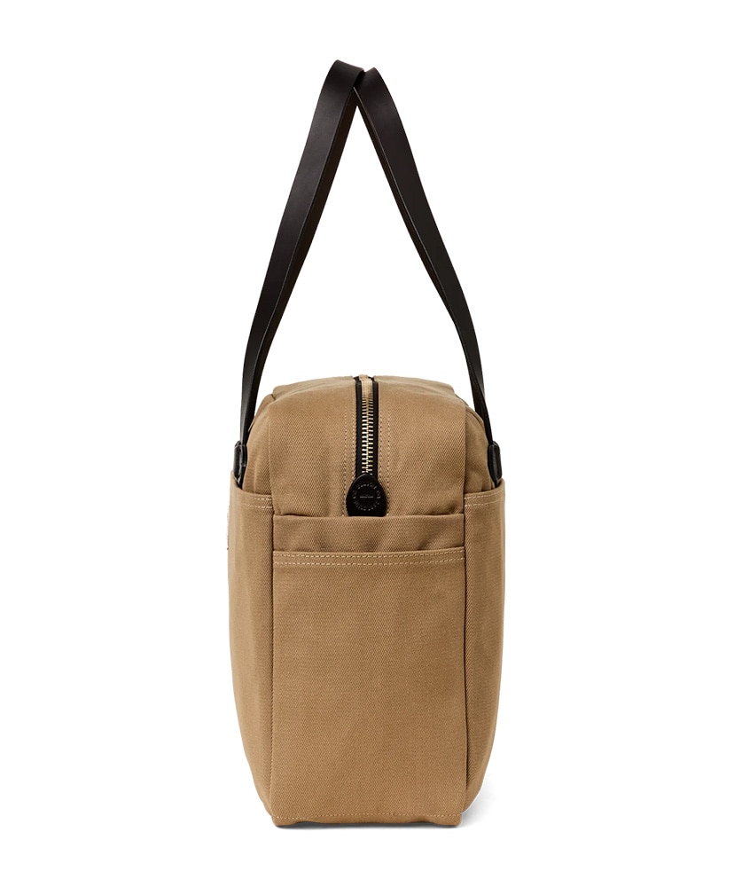 RUGGED TWILL TOTE BAG WITH ZIPPER(ONE Dark Tan/ダークタン): FILSON