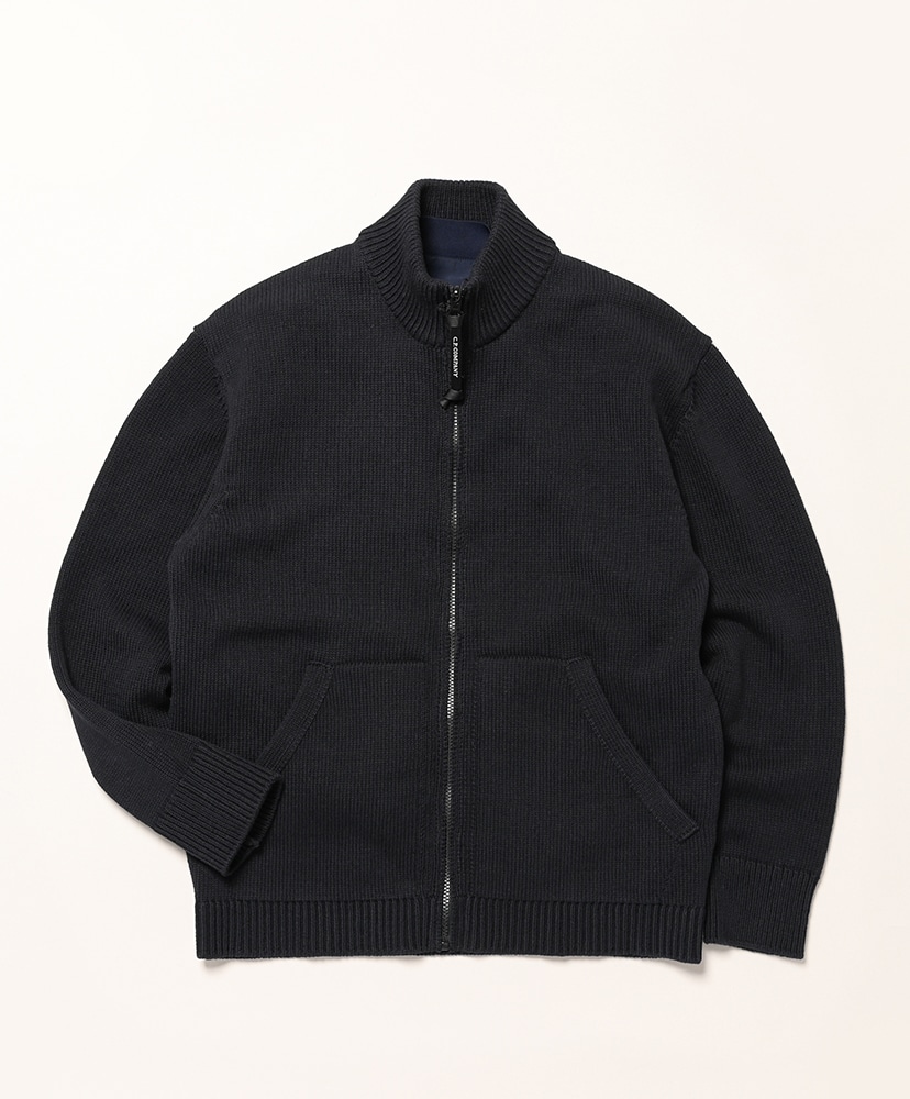 Cotton Mixed Zipped Cardigan(L(MEN) Total Eclipse - Blue/トータル
