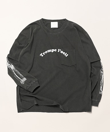 TROMPE L'OEIL #02 LS Tee(L(MEN) Black/ブラック): TODAY edition
