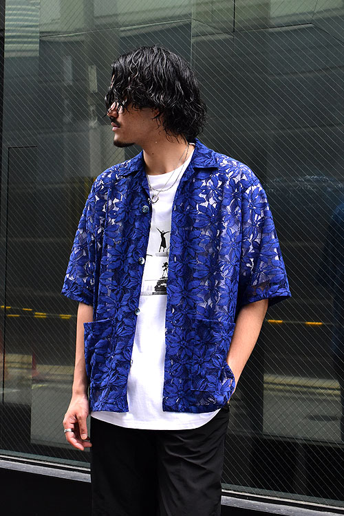 NEEDLES [ニードルズ] 23SS Cabana Shirt-C/Pe/R-Lace Cloth/Flower [NVY]