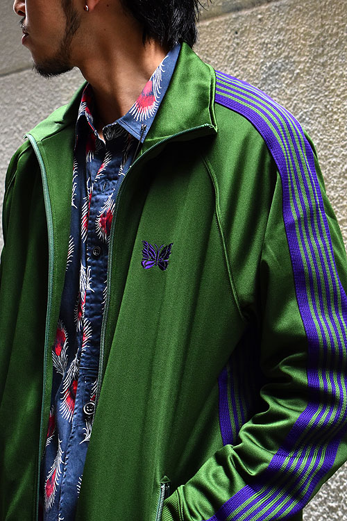 NEEDLES[ニードルズ] 23AW Track Jacket-Poly Smooth [Wine/Ivy Green