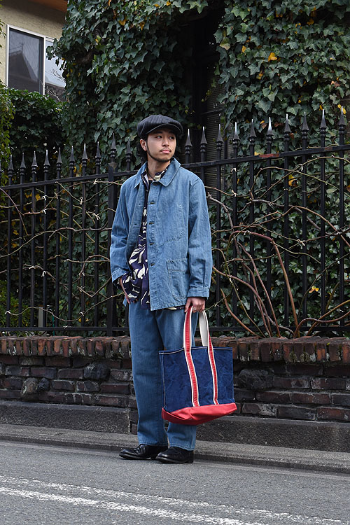 OUTIL[ウティ] Veste Thiers & Pantalon Boudes [L.Indigo]