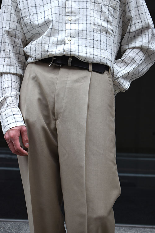 AURALEE[オーラリー] Super Fine Tropical Wool Slacks [Top Gray Beige]
