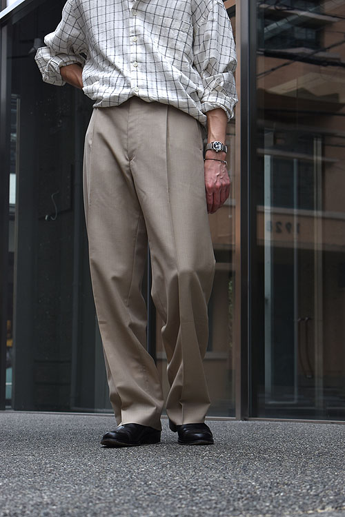 AURALEE[オーラリー] Super Fine Tropical Wool Slacks [Top Gray Beige]