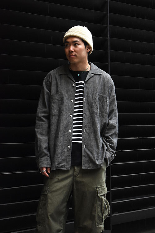 MOJITO [モヒート] ABSHINTH SHIRT Bar2.0 CHAMBRAY [BLK]