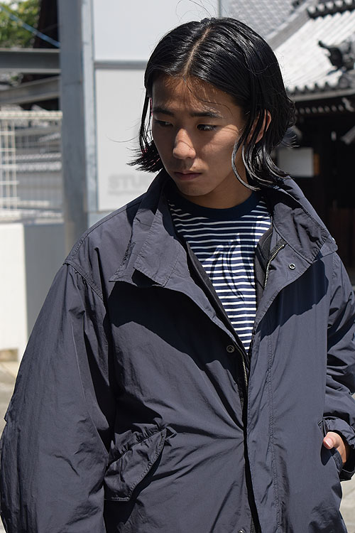 ATON-AIR WEATHER SHORT MODS COAT / WOOL WASHI OVERSIZED CARDIGAN