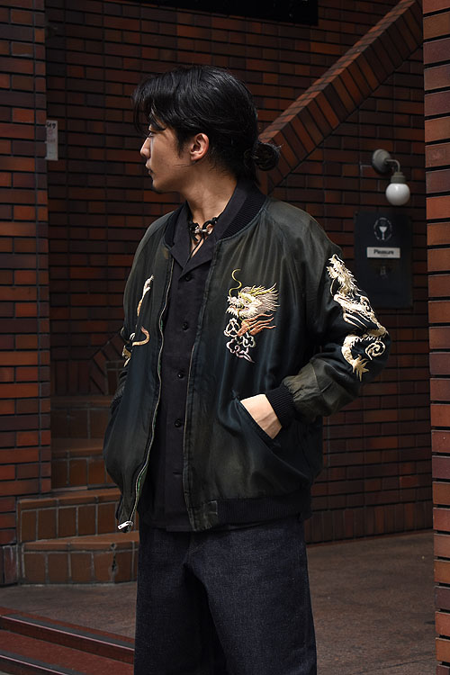 GOLD-ACETATE SOUVENIR JACKET JAPAN MAP [BLK] - 9/28(sat)~ Launch