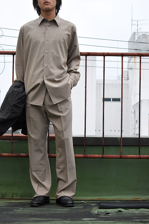 AURALEE 25SS-SUPER FINE TROPICAL WOOL SHIRT&SLACKS [TOP LIGHT BRN