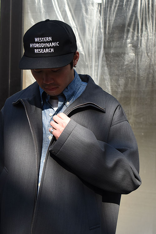 AURALEE 25SS-SPONGE WOOL TWILL ZIP BLOUSON [TOP CHARCOAL]