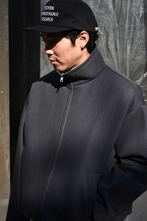 AURALEE 25SS-SPONGE WOOL TWILL ZIP BLOUSON [TOP CHARCOAL]