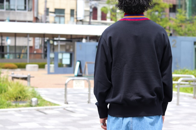 KOLOR BEACON [ カラービーコン ] 23AW ドッキング ハーフジップスウェット