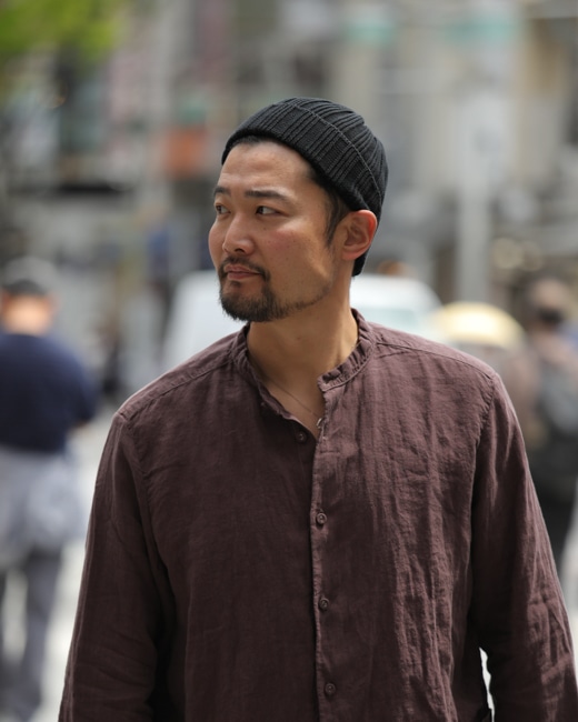 BRU NA BOINNE スナフリネンシャツ [ブラウン]