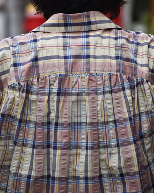 AiE Painter Shirt [Yellow(Cotton Seersucker Plaid)]