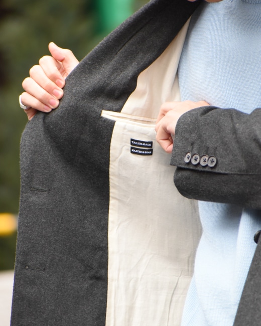 MAATEE&SONS DOUBLE WASHED EM JACKET FLANNEL [Charcoal]