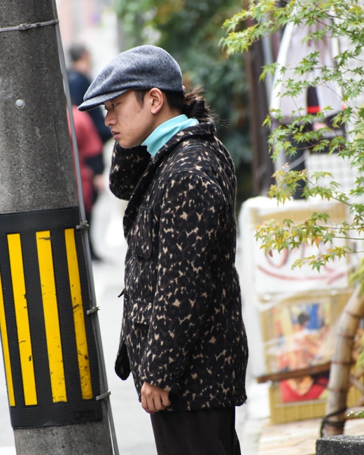 ENGINEERED GARMENTS Zip jacket [Dk.Brown(Poly Wool Leopard Jacquard)]