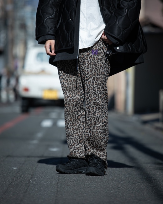 NEEDLES Track Pant (Poly Jacquard) [Leopard]