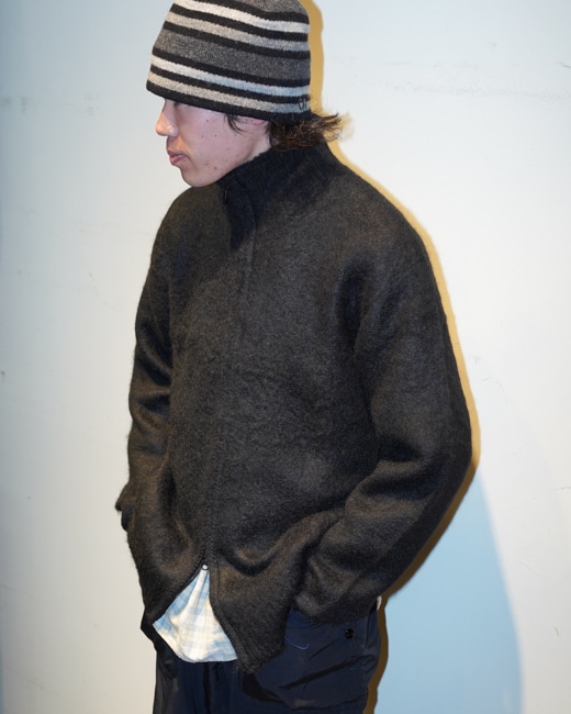 NEEDLES/ニードルズ Zipped Mohair Cardigun - Solid [Bordeaux