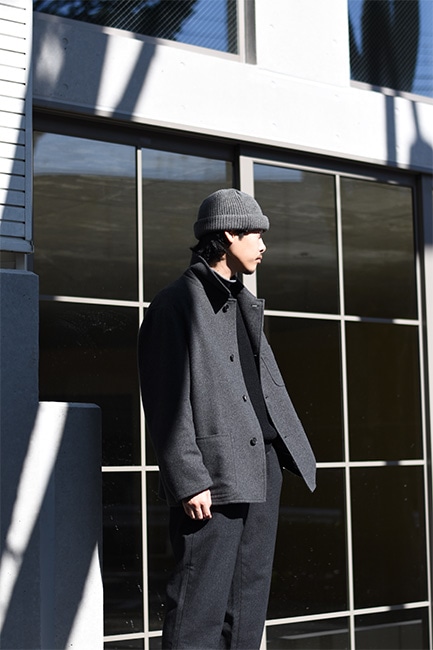 A.PRESSE/アプレッセ】Cashmere Light Flannel Coverall Jacket