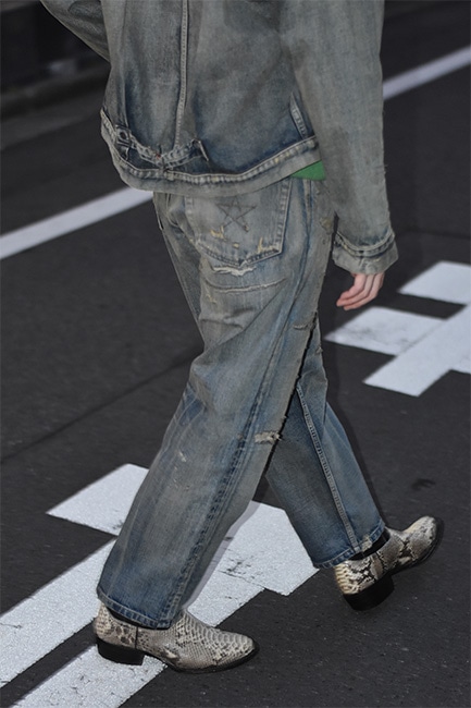 NEXUS Ⅶ/ネクサスセブン】Damaged 1st. JKT & Damaged Loose Denim Pants