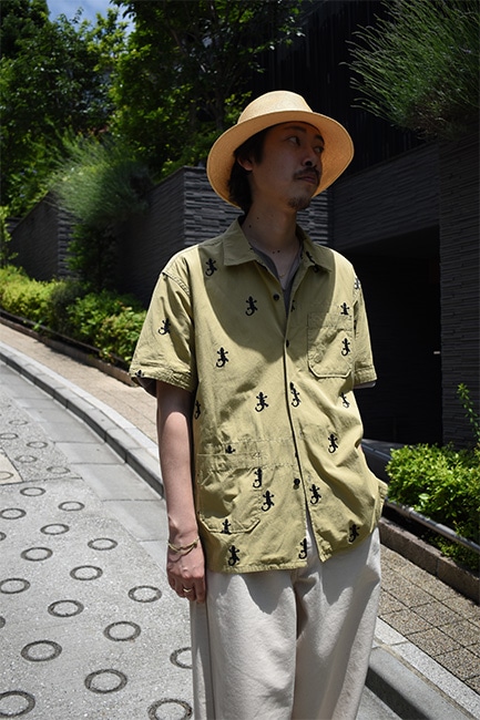 ENGINEERED GARMENTS/エンジニアドガーメンツ】Camp Shirt - Gecko