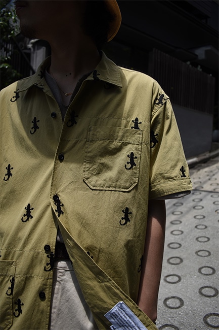ENGINEERED GARMENTS/エンジニアドガーメンツ】Camp Shirt - Gecko