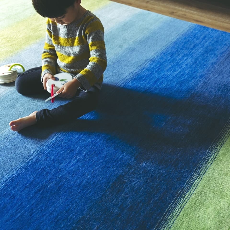 天然素材ウールの上質ラグ「ハグみじゅうたん」羊毛の絨毯・ラグ・玄関