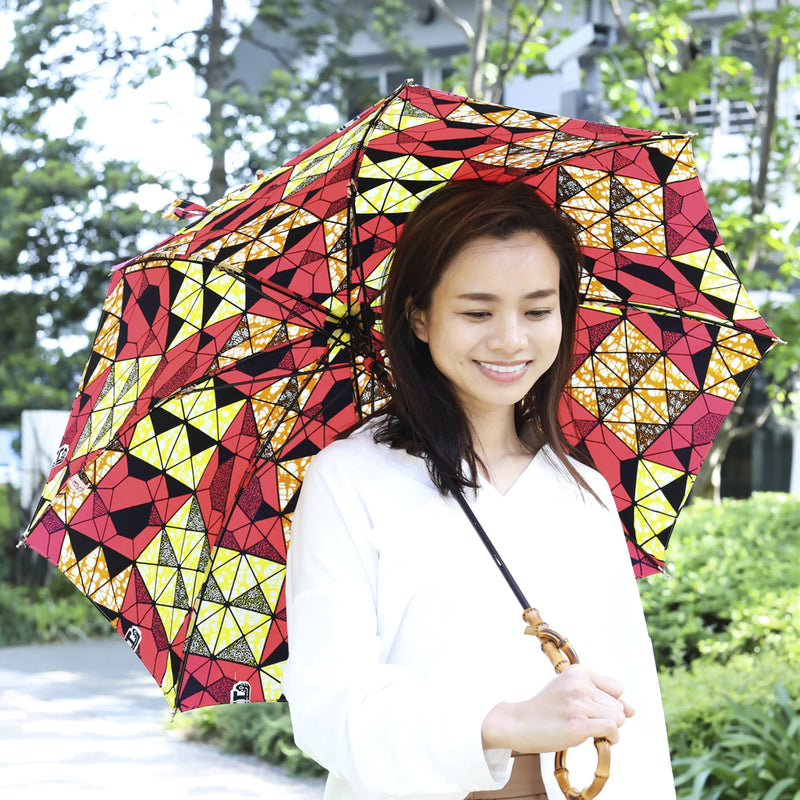 晴雨兼用 アフリカン日傘 – 同）Greens＆Rainbows