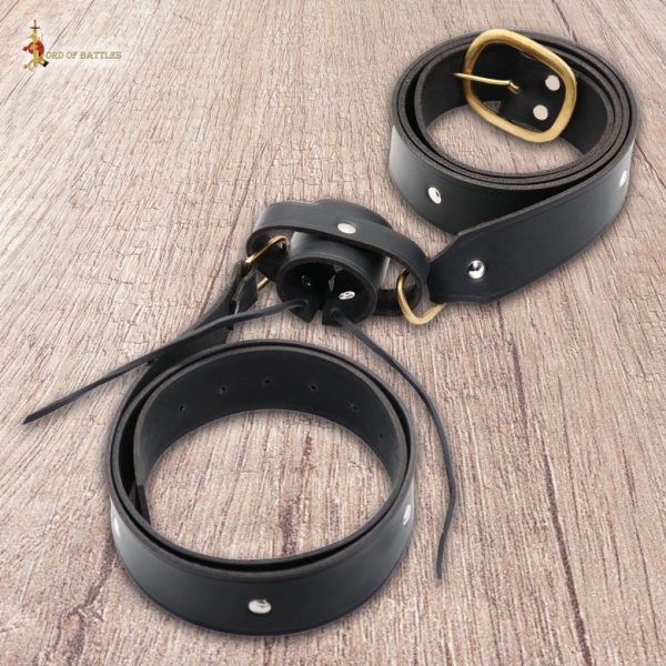 Leather Belt: Durable Steel Ring for Cosplay & LARP