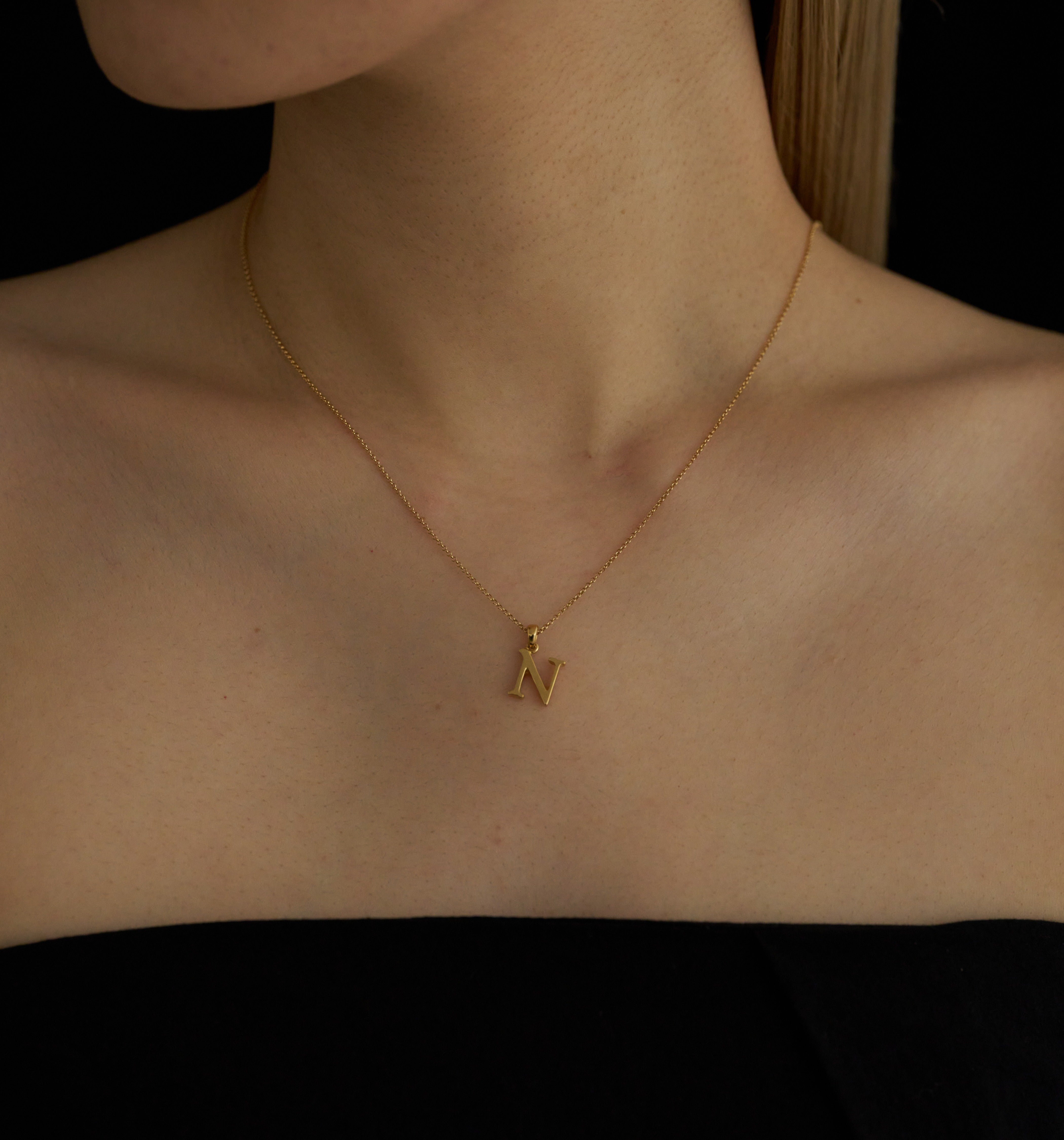K18 initial necklace 01｜LORO(ロロ)公式通販