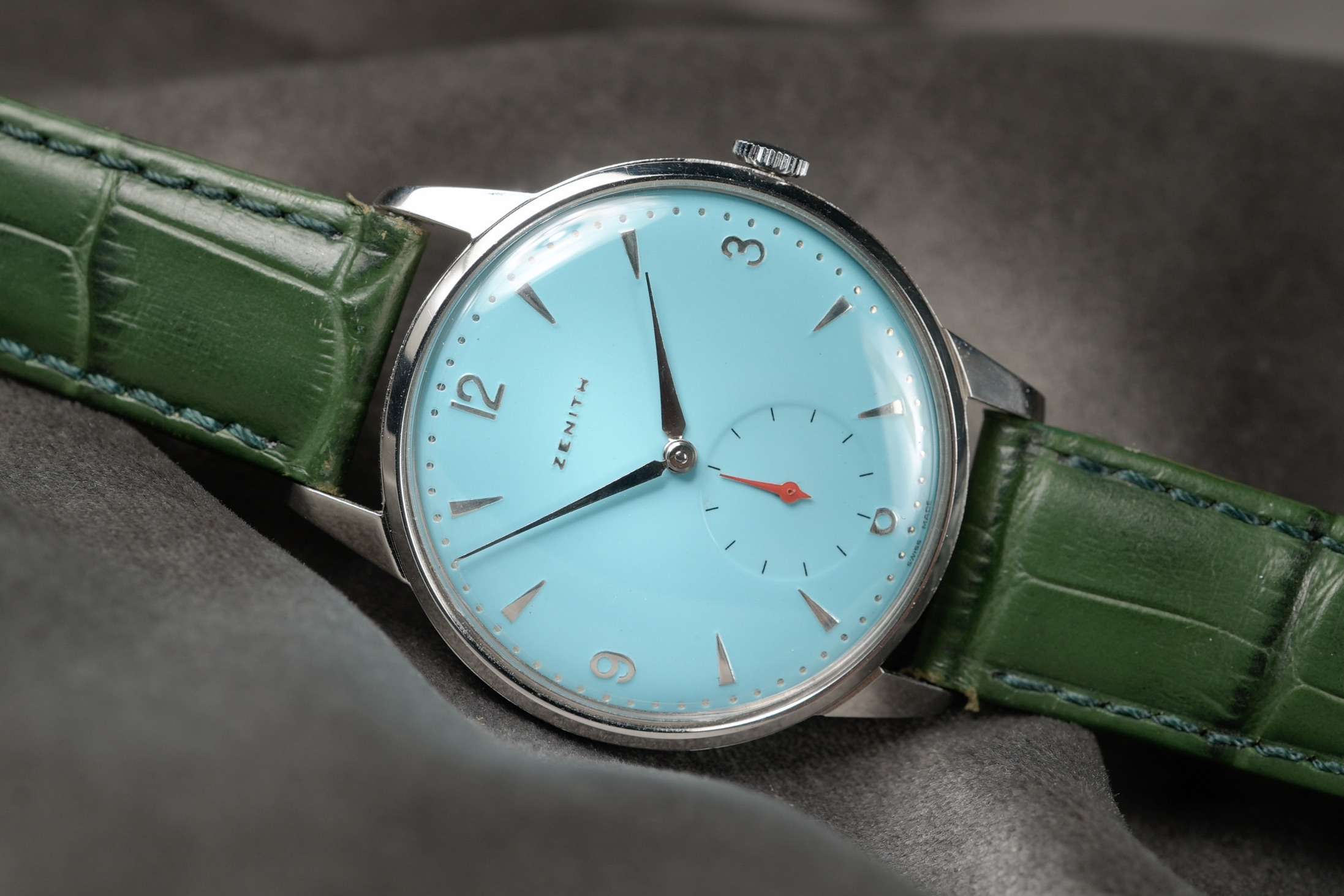 Zenith - Tiffany-Blue Lacquered Dial Oversize Watch - Cal. 12.6