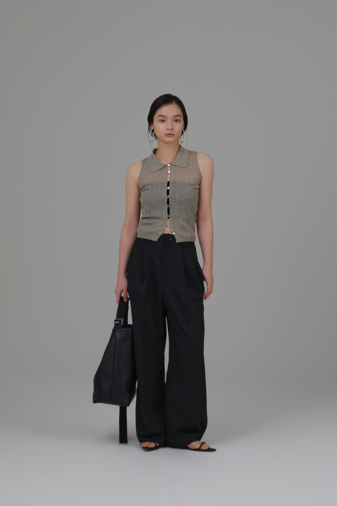 front button knit tops – louren store