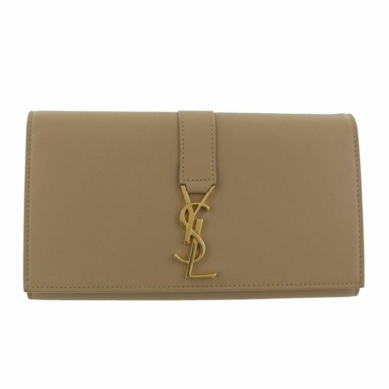 SAINT LAURENT PARIS サンローラン パリ 長財布 レディース ベージュ