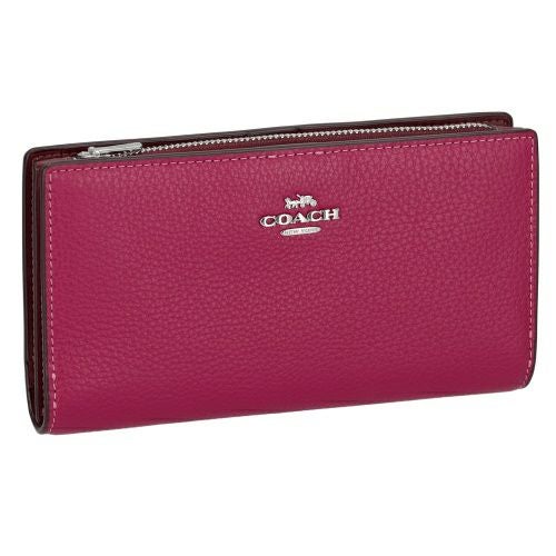 コーチ アウトレット 長財布 レディース カーキ/ディープベリー COACH
