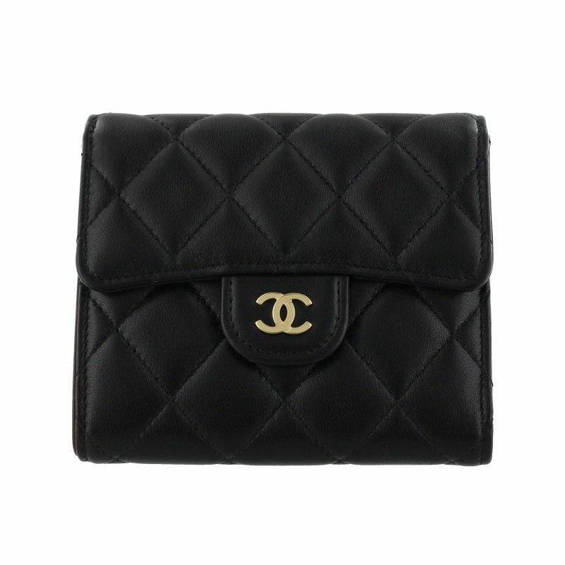 シャネル CHANEL 三つ折り財布 レディース ブラック AP0231 Y01295
