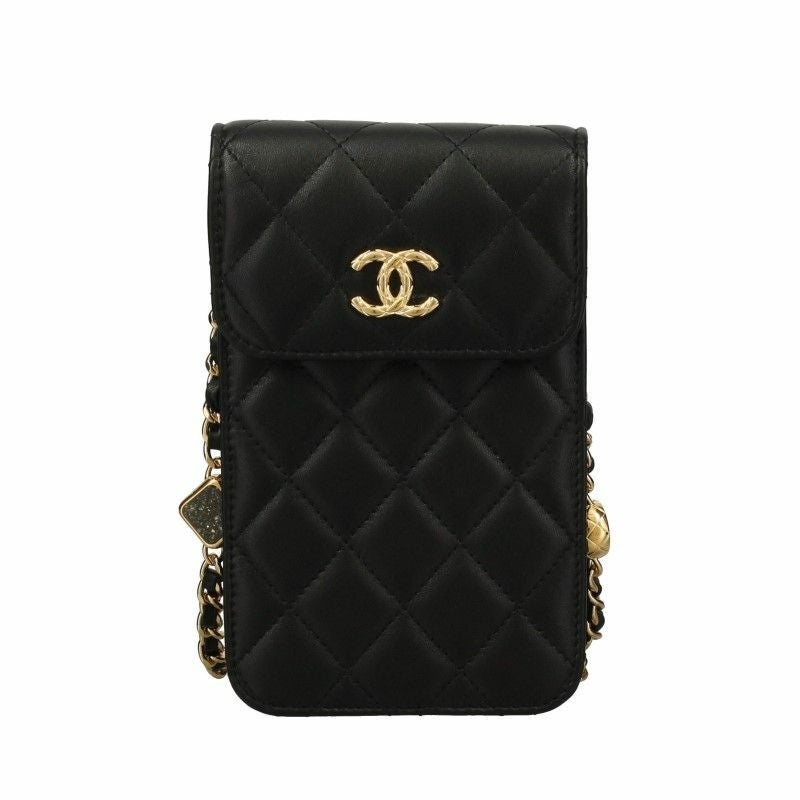 シャネル スマホショルダー レディース ブラック CHANEL AP3415 B12933