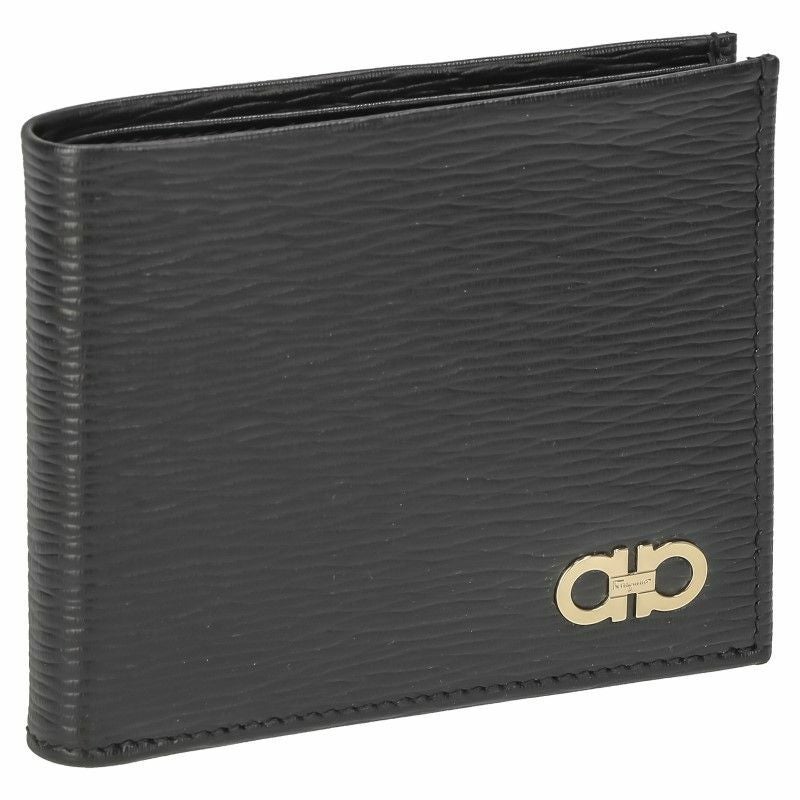 フェラガモ 二つ折り財布 小銭入れなし マネークリップ メンズ ダブル