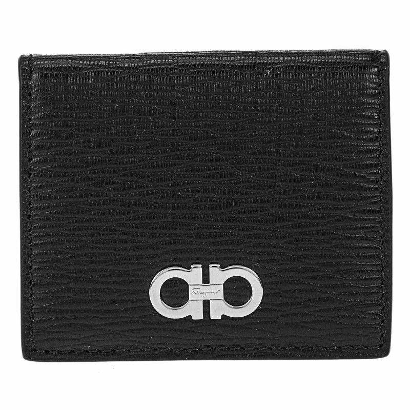 フェラガモ 二つ折り財布 小銭入れなし マネークリップ メンズ ダブル