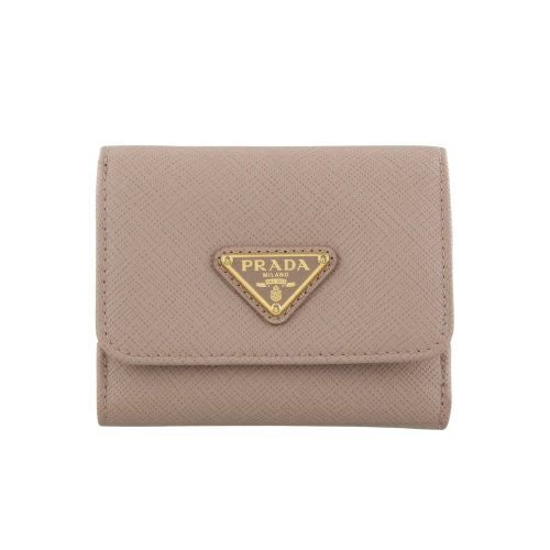 プラダ 三つ折り財布 レディース SAFFIANO TRIANGOLO ベージュ PRADA