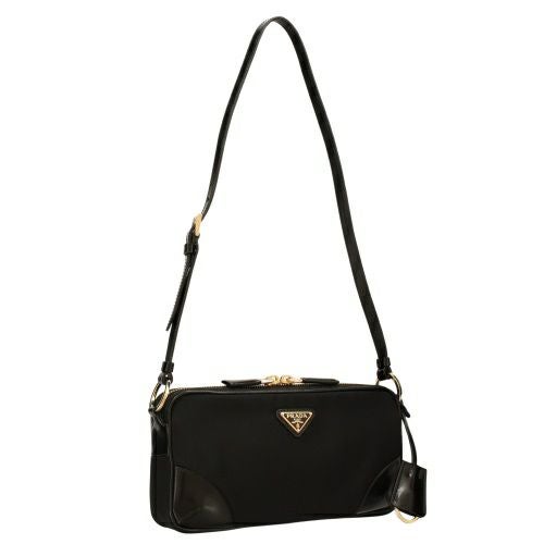 プラダ ショルダーバッグ レディース TESSUTO SPAZZOLATO ブラック