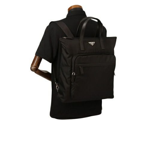プラダ トートバッグ メンズ Re-nylon xサフィアーノレザー トート