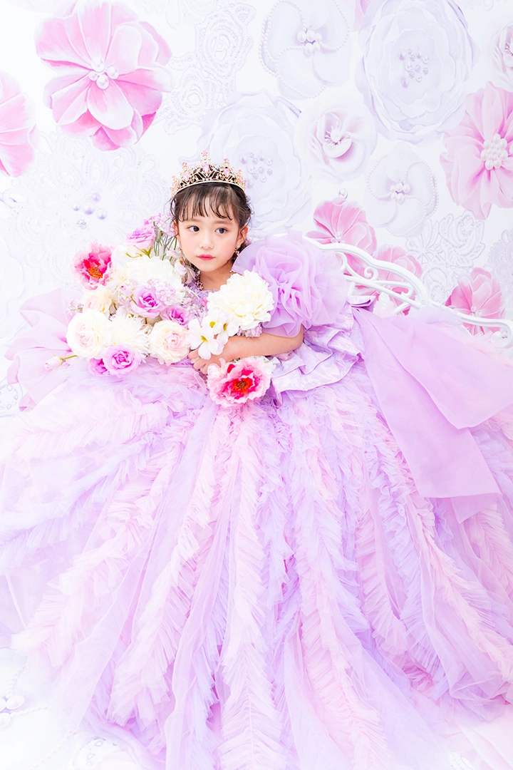 mezzo piano＞メゾ ピアノ新作ドレス「ラッフルローズ」撮影会