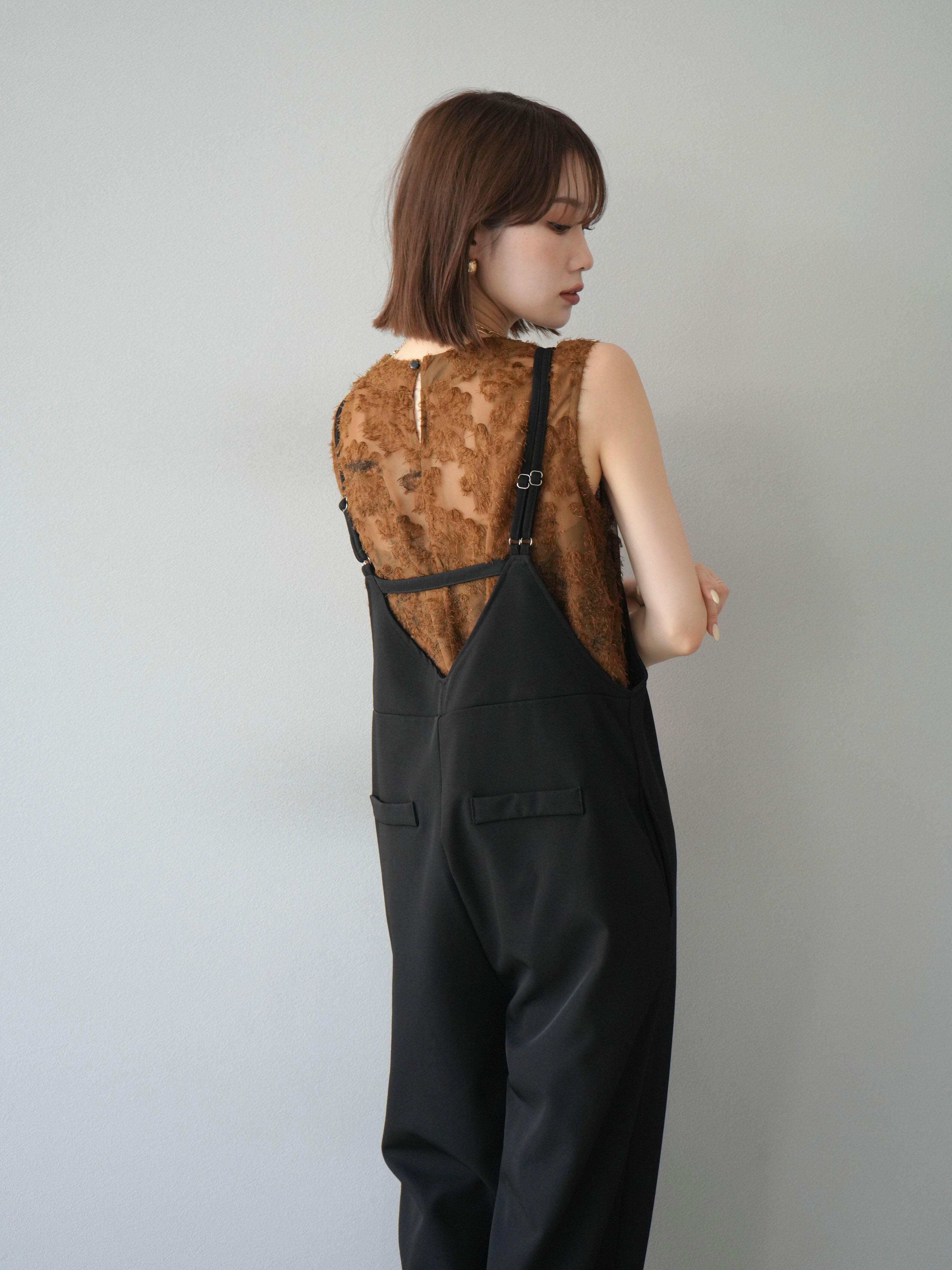 予約]バックデザインダブルストラップオールインワン/ブラック – Lumier