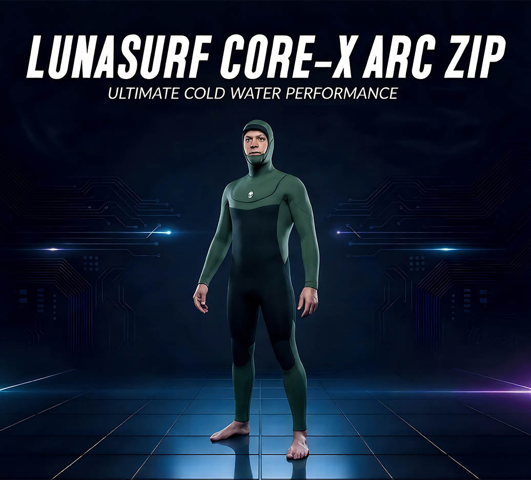 Lunasurf 5/4mm Core-X Arc Zip Mens Wetsuit Yamamoto