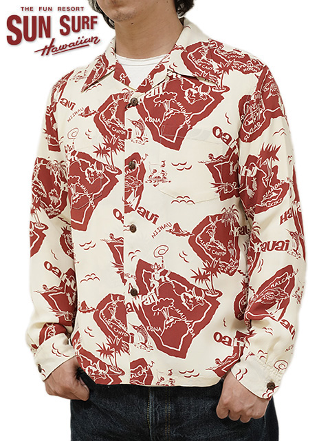 SUN SURF（サンサーフ） 】 長袖アロハシャツ L/S HAWAIIAN SHIRT