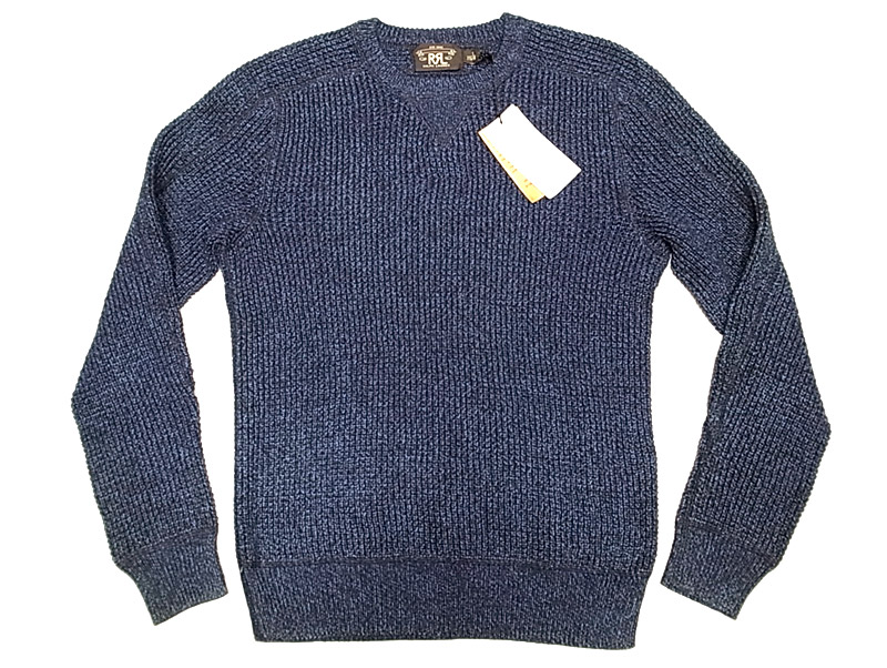 Double RL(RRL) Indigo Waffle Knit Pull-Over インディゴ染め