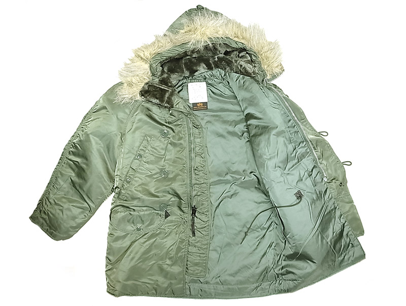 Deadstock 1992'S ALPHA type N-3B Green アルファ フライトジャケット