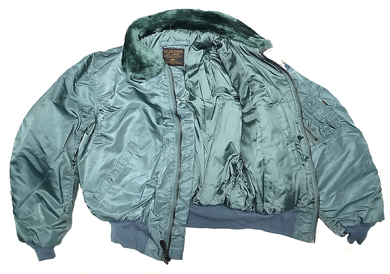 Deadstock 1993'S©ALPHA type VINTAGE B-15D アルファ フライトJK 緑