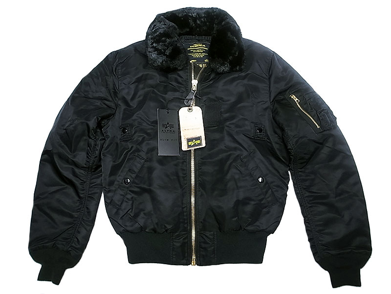 ALPHA type B-15 SLIM FIT Black アルファ B-15 黒 フライトJK USA限定