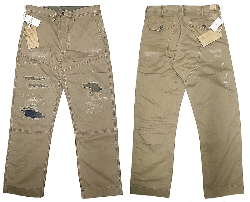 Double RL(RRL) Distressed HBT Pants ヘリンボーンベイカーパンツ
